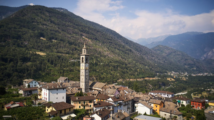 tessino villge ancient from above