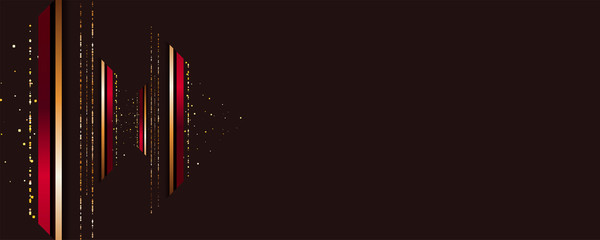 Obraz premium Abstract gold background luxury dark and golden line template premium vector