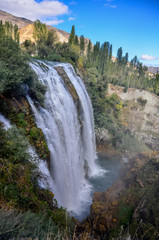 Tortum waterfalls of Erzurum city in Turkey