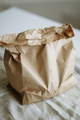 paper bag on a white background
