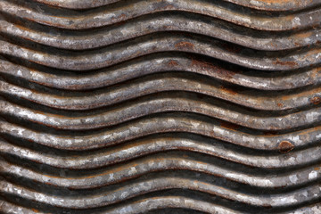 Old, rusty, wavy metal surface. Background image, texture. steampunk.