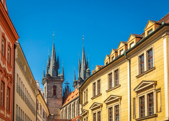 Fototapeta na wymiar Prague, Czech Republic - Inside the Historic Center of Prague (UNESCO World Heritage)