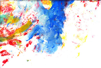 multicolored acrylic brush strokes on canvas