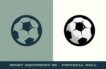 Vector football or soccer ball icon. Game equipment. Professional sport, classic soccer ball for official competitions and tournaments. Isolated illustration