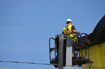 worker on construction site