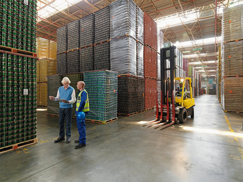 Workers in warehouse