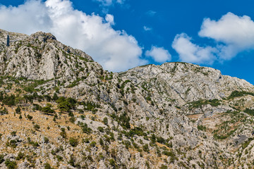Fototapeta na wymiar Mountains and Sky, vacation in Montenegro