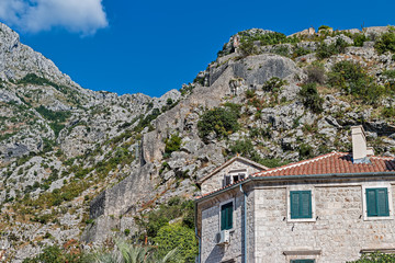 Fototapeta na wymiar Old fortress on the mountain. Kotor, Montenegro