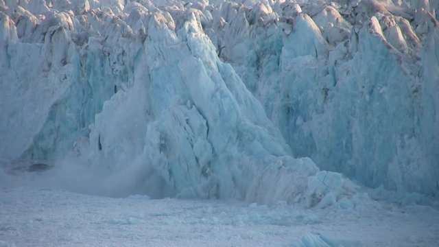 Lockdown, glacial calving in Alaska