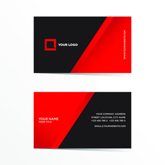business card template with modern design 