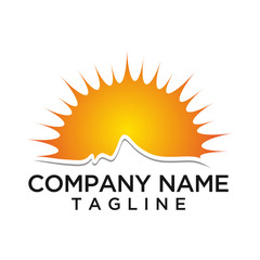 face sunset logo vector