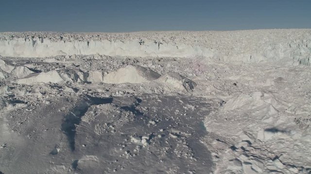 Aerial, view of polar landscape from helicopter