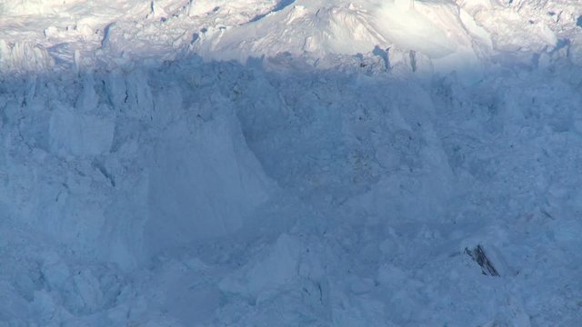 Zoom in, arctic glacier calving