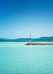 Port at lake Balaton in summer