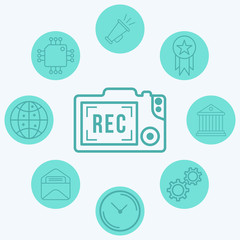 Camera vector icon sign symbol