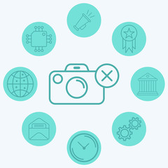 Camera vector icon sign symbol