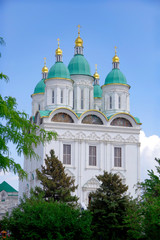 Fototapeta na wymiar Astrakhan city. Russia. Church in the Astrakhan Kremlin.