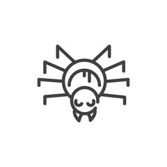 spider trick or treat happy halloween line style