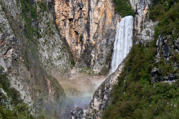 Boka Waterfall ( Slap Boka ) is one of the highest waterfalls (139 meters) in the western part of Slovenia, near the Soča River. It has two stages of 106 meters and 33 meters high.