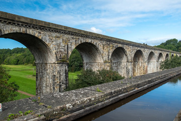 Fototapeta na wymiar Chirk aqueduct between wales and england uk 