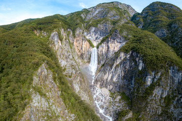 Boka Waterfall ( Slap Boka ) is one of the highest waterfalls (139 meters) in the western part of Slovenia, near the Soča River. It has two stages of 106 meters and 33 meters high.