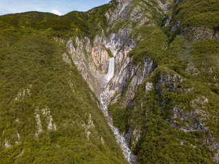 Boka Waterfall ( Slap Boka ) is one of the highest waterfalls (139 meters) in the western part of Slovenia, near the Soča River. It has two stages of 106 meters and 33 meters high.
