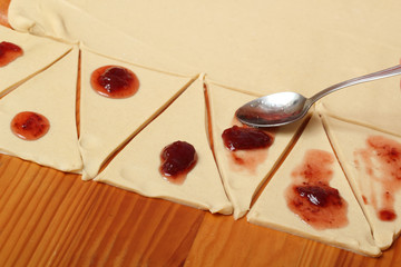 Puff pastry with jam