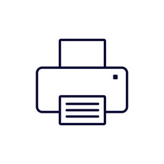 Printer icon on white background. Vector illustration