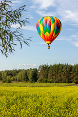 Romantic balloon flights high above the ground.