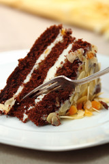 Chocolate Cake with Almonds and Candied Orange Peel