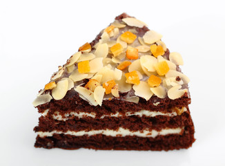 Chocolate Cake with Almonds and Candied Orange Peel