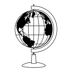 retro world map navigation icon