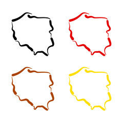 Mapa Polski - kontury © robert6666