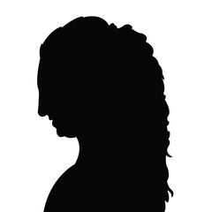 a woman head silhouette vector