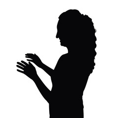 a woman head silhouette vector