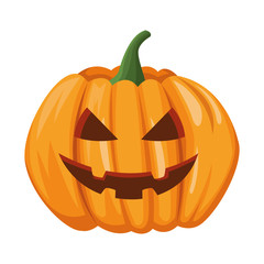 halloween pumpkin decorative isolated icon