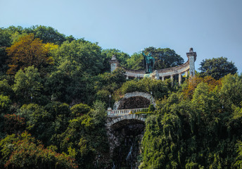 Fototapeta premium Statue of St. Gellert on Gellert Hill in Budapest, Hungary