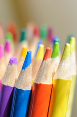 group of bright color pencils for drawing