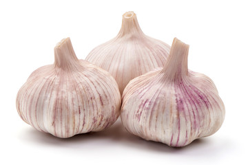 Fresh garlic, isolated on white background