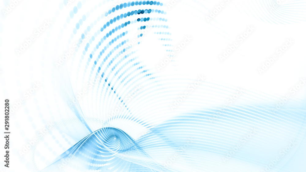 Aufkleber Abstract background element. Fractal graphics series. Composition of glowing lines and mosaic halftone effects. Wide format high resolution image. 3d illustration