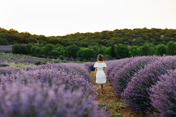 Female Model at Lavender field, Isparta Turkey