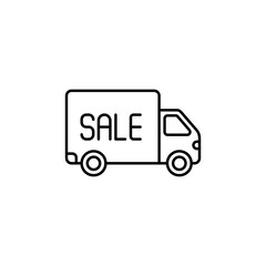 truck, sale, shopping line icon. Elements of black friday and sales icon. Premium quality graphic design icon. Can be used for web, logo, mobile app, UI, UX