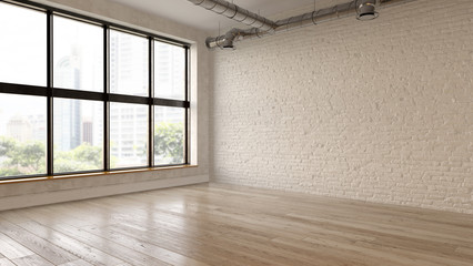 Interior empty room 3D rendering - 291803860