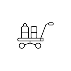 shopping, cart line icon. Elements of black friday and sales icon. Premium quality graphic design icon. Can be used for web, logo, mobile app, UI, UX