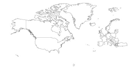 North Atlantic Treaty Organization, NATO, member countries map.