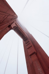 Bridge Pillar of the Golgen Gate Bridge in Fog 03