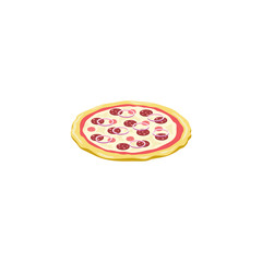 Pizza vector 3d isometric, color web icons set, new flat style. Creative illustration design, idea for infographics.