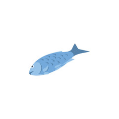 Obraz premium Fish vector 3d isometric, color web icons set, new flat style. Creative illustration design, idea for infographics.