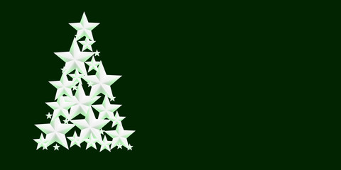 Fototapeta na wymiar Christmas tree illustration made with stars
