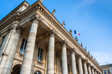 Facade of the opera of Bordeaux, France